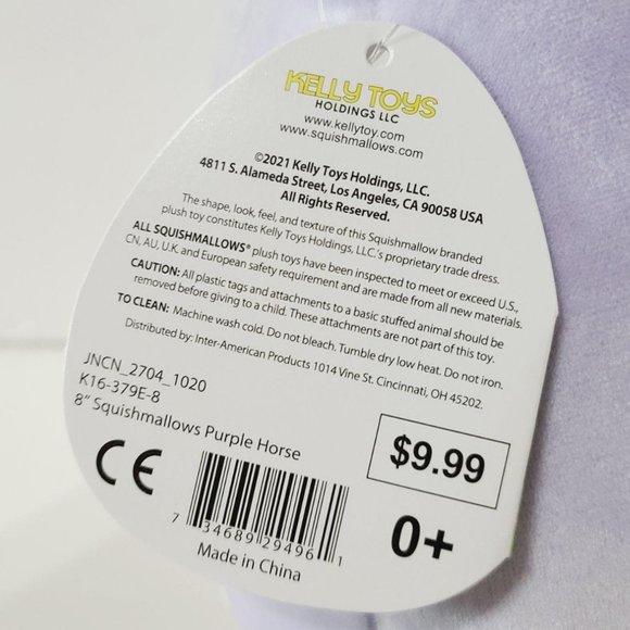 Squishmallow Meadow The Horse Purple 8 Inch Plush - Picture 4 of 4